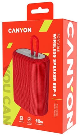 Canyon BSP-4 Serie - Draagbare Bluetooth Speaker - 5W - FM Radio - Rood — thumbnail 5