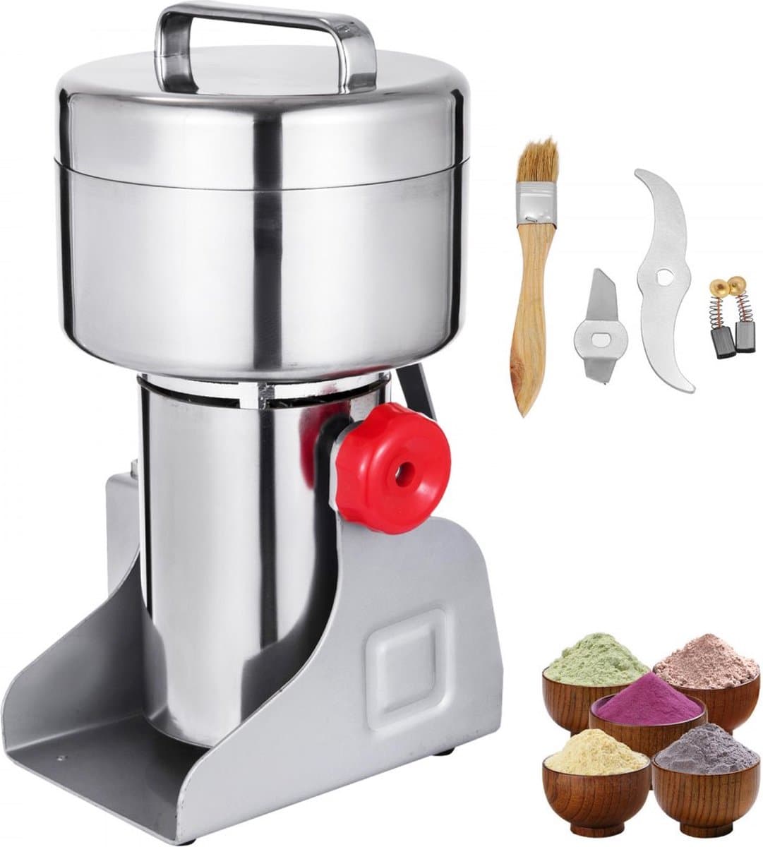 Grinder Molen 1800 W Swing Type Graanmolen Machine 750 G Elektrische Graanmolen van 304 Roestvrij Staal met een 26000 t/min — afbeelding 1