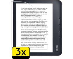 Screenprotector - Folie Geschikt voor Kobo Libra 2 - 3 Stuks - Ultra Clear - Bescherm Folie - Soft TPU - Screen Protector