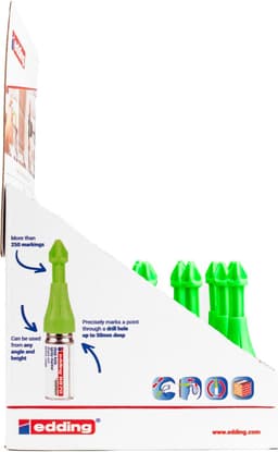 Edding E-8870 Marker voor Diepe Gaten - Groene Dop - Display 30 Stuks — thumbnail 3
