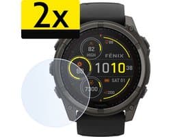 Screenprotector Geschikt voor Garmin Fenix 8 Solar (47 mm) Screenprotector Bescherm Glas Screen Protector - Screenprotector Geschikt voor Garmin Fenix 8 Solar Gehard Glas - 2 Stuks