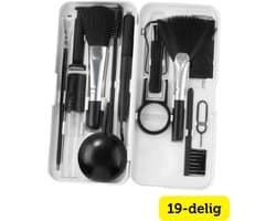 Garpex® Multifunctionele Schoonmaakset - 19 delig - Toetsenbord Schoonmaken - Cleaning Set - Keycap Puller - Keyboard Cleaner - Geschikt voor Laptop Smartphone Camera Bril Tablet