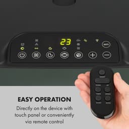 Klarstein mobiele airconditioner met luchtafvoerslang, 5-in-1 airconditioner, ventilator, luchtontvochtiger, luchtreiniger & nachtmodus, app-bediening, kleine & draagbare airconditioner voor thuis & op kantoor, 10000 BTU,9 kW voor 49 m² 50 dB — thumbnail 21