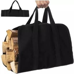 Kaminer Houtdraagtas 600D Oxford - Sterk & Waterdicht voor 20 kg Hout — thumbnail 3