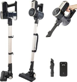 Petra Turbo-stofzuiger – stofbak van 600 ml, kan worden omgezet in een handheld-unit, gemotoriseerde LED-vloerborstel, inclusief 2-in-1 spleetzuigmond en borstel, reserve HEPA-filter, 600 W, opbergruimte voor voedingskabels van 6 m — thumbnail 1