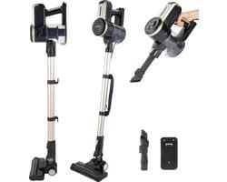 Petra Turbo-stofzuiger – stofbak van 600 ml, kan worden omgezet in een handheld-unit, gemotoriseerde LED-vloerborstel, inclusief 2-in-1 spleetzuigmond en borstel, reserve HEPA-filter, 600 W, opbergruimte voor voedingskabels van 6 m