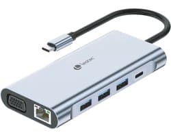 Leotec LEDS01 laptop dock & poortreplicator Docking Grijs