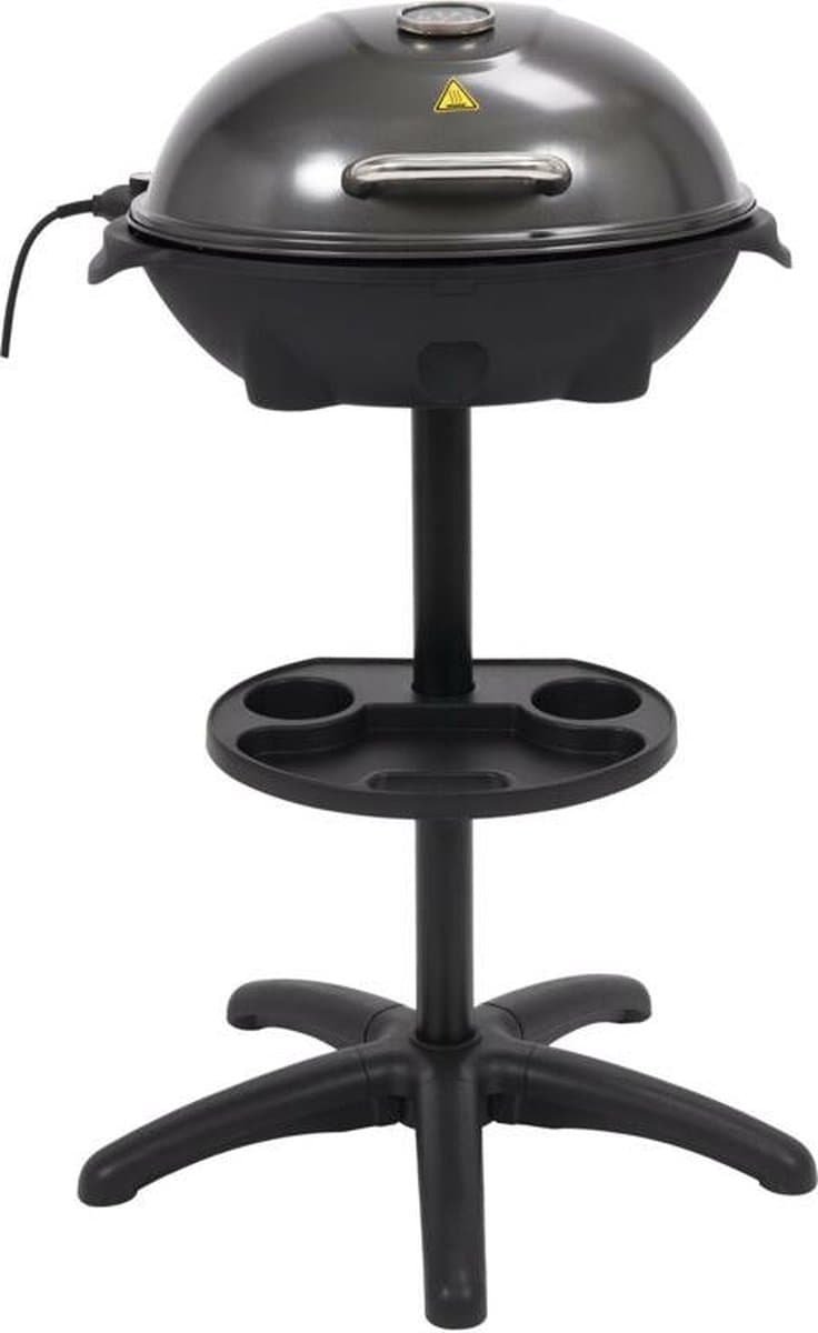 LUND 2-in-1 Elektrische Grill/BBQ - 2400W - Met Deksel & Thermometer - Combinatie Bakplaat & Grillplaat - Staande Grill & Tafelgrill - Voor Binnen & Buiten — afbeelding 1