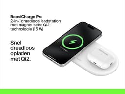 BELKIN Belkin 2in1 Qi2 15w Magnetic Charging Pad, Wit - Geschikt voor MAGSafe Draadloze oplader — thumbnail 4