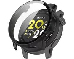 Strap-it Hard case hoesje met glasplaatje - geschikt voor Coros Pace 3 (zwart)