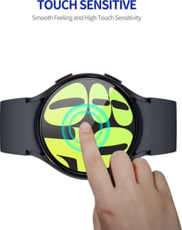 By Qubix - Screen protector Tempered Glass - Full cover - Geschikt voor de Samsung Galaxy Watch 7 - 44mm — thumbnail 2