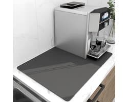 Mat voor aanrecht - 406 x 60 cm - verbergt vlekken - antislip rubberen achterkant - absorberende afwasdroogmat - koffiebar accessoires - past onder koffiepot - espressomachine.