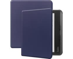 Hoes Geschikt voor Kobo Libra Colour - E-reader Hoesje Bescherm Hoesje Case Sleep Cover - Hoes Geschikt voor Kobo Libra Colour Hoesje - Donkerblauw