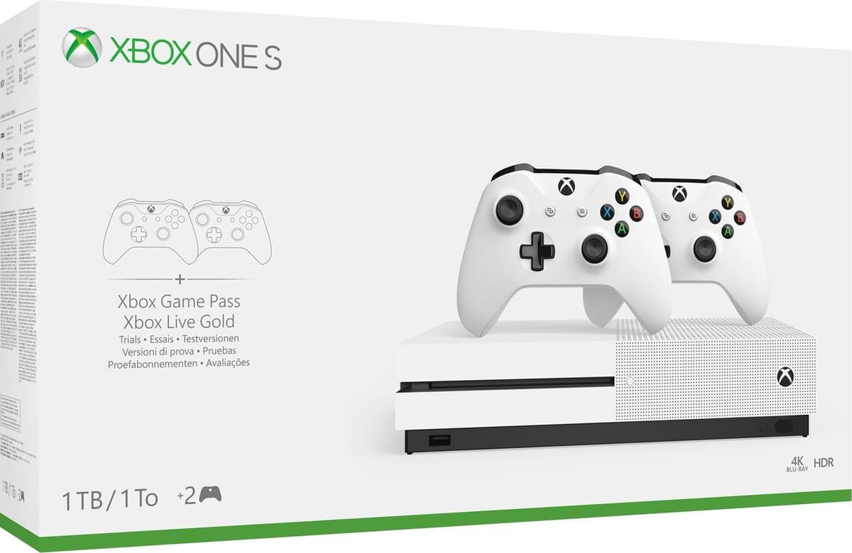 Xbox One S console 1 TB + tweede controller — afbeelding 1