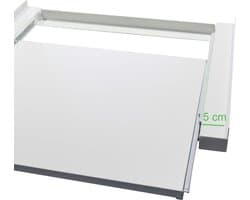 Scanpart tussenstuk voor wasmachine en droger met werkblad - Ideaal voor zwaardere warmtepompdrogers - Geschikt voor AEG Bosch LG Miele Samsung Siemens Zanussi Whirlpool - Stapelkit - Universeel — afbeelding 1