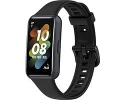 TPU Smartwatch bandje - Geschikt voor Huawei Band 7 TPU bandje - zwart - Strap-it Horlogeband / Polsband / Armband - Huawei Band 7