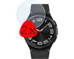 Screenprotector - 2 Stuks Geschikt voor Samsung Watch 6 Classic 43 mm - Extra Sterk - Tempered Glass - Gehard Glas - Beschermglas Screen Cover - Bescherm Protector voor Smartwatch