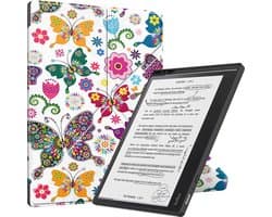 Hoes Geschikt voor Kobo Elipsa 2E Hoesje Bookcase Cover Hoes Trifold - Hoesje Geschikt voor Kobo Elipsa 2E Hoes Cover Case - Vlinders
