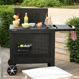 COOK'IN GARDEN REVA 110 PREMIUM buffetkast - 100% metaal - Werkblad (L.108 x B.55 cm) - 1 lage plank, 1 rok, 1 dressoir — thumbnail 3