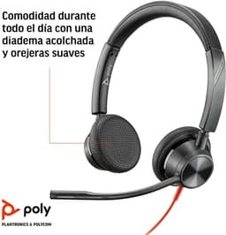 Headphones with Microphone Poly 214017-01 Red Black — thumbnail 2