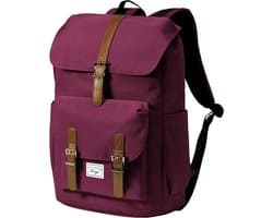 Laptop Rugzak voor Mannen Vrouwen, KASGO Waterbestendig 15,6 inch Computer Rugzak Vintage School Rugzak Boekentas Casual Dagrugzak voor Tieners Jongens Meisjes College Reizen Werk Wandelen