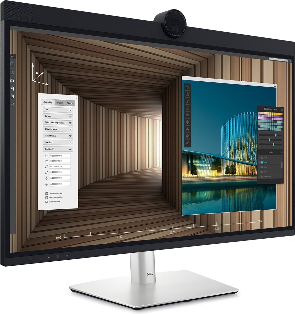 Dell UltraSharp 32 6K monitor - U3224KBA - 32 inch - Thunderbolt 4 - Apple Compatible - Creative Professional Design - RJ45 - USB Hub — afbeelding 1