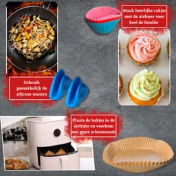 Master Knives Heteluchtfriteuse Accesoires Set - Geschikt voor alle Airfryer L 18CM -14 Delig — thumbnail 4