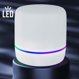 Akashi, Draadloze Speaker Extra-Bass 5W Multicolour LED Gebruiksduur 4 uur, Wit — thumbnail 3