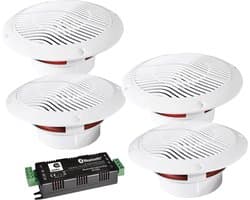 E-audio B403BL waterdichte badkamer met 4x speaker en Bluetooth versterker