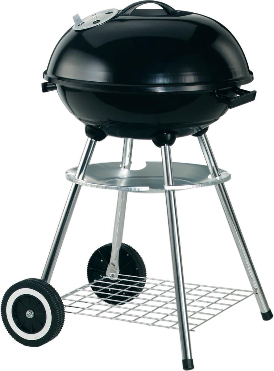 Garden Grill Houtskool Barbecue - Grilloppervlak Ø 44 cm - Met As Vanger - Zwart — afbeelding 1
