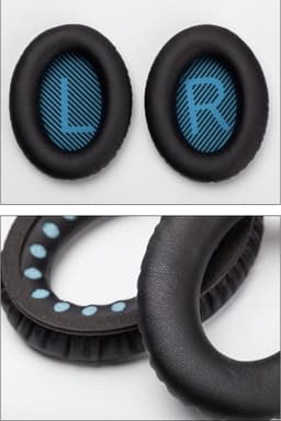 Geschikt voor BOSE Headset Oorkussen Padding - Vervangende Oorkussens BOSE - Earpads - Vervanging Oorkussens - Headset QuietComfort 15 QC2 QC15 QC25 QC35 AE2, AE2i en AE2 Zwart — thumbnail 2