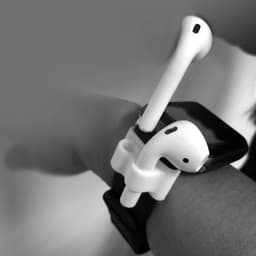 Geschikt voor AirPods horlogebandhouder - Zwart | geschikt voor Apple Airpod-accessoireshouder voor oefeningen | Beveilig veilig uw AirPods op uw polsband — thumbnail 5