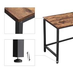Furnihaus - Computer tafel - Hoek Bureau - Idustrieel - Vintage - Hout - Metaal - 138x138x75cm — thumbnail 3