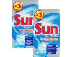 Sun - Vaatwasmachinereiniger - pak 3 dosissen - 2 stuks