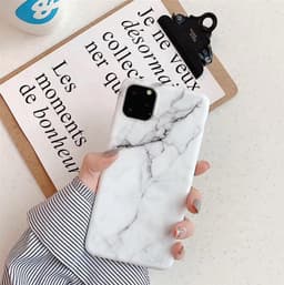 Iphone 11 Telefoonhoesje - Iphone 11 Hoesje Marmer - Wit - Shockproof - Marmerprint - Marble - WP Phone — thumbnail 1