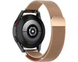 By Qubix - Geschikt voor Garmin bandje - Geschikt voor Garmin Vivomove 3 / HR / Luxe / Sport / Style / Trend - Milanese bandje - Champagne / rosé goud - Smartwatch bandje 20mm