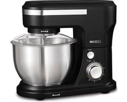 BCC KM22-01 - Keukenmachine - Zwart - Mixer met Garde, Deeghaak en Klopper