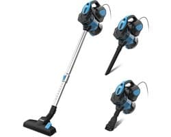 Steelstofzuiger Met Snoer - Handstofzuiger Met Steel - Kruimeldief Best Verkocht - Kruimeldief - Zwart