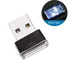 USB Led Verlichting Wit - USB LED Lampje voor Auto, Interieur of Laptop - Mini Sfeerverlichting Dashboard - Nachtverlichting Auto - Autoverlichting