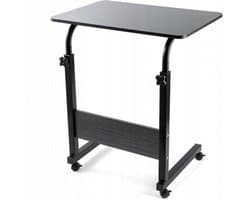 Mobiele Bureau - Laptop bijzettafel - Sta bureau voor laptop tafel voor thuis - Bureau Op Wielen - thuiskantoor - (80cm * 40cm)
