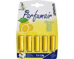 Parfumair geurstaafjes voor stofzuiger - Citroen geur - Stofzuigerverfrisser - Geschikt voor stofzuigerzak - 5 stuks
