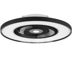 Proventa 3D Air Plafondventilator met Lamp - Ø 60 cm - 4000K Dimbaar - Afstandsbediening - Zwart/wit — afbeelding 1