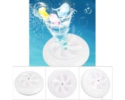 Mini Draagbare Ultrasone Turbo-wasmachine voor Huishoudelijk Wasgoed op Reis, USB-aangedreven 6W, 1KG Capaciteit, Geschikt voor Reisbureaus (Wit)