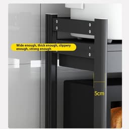 Magnetron Standaard - Keukenrek - Keuken Opbergen - Verstelbare Hoogte - 60x45x55 cm - Zwart — thumbnail 2