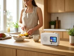 PowerLocus DAB Radio - Draagbare Radio - Bluetooth - DAB+/ FM - Dimbaar - Batterijen & Netstroom - Wit — thumbnail 4