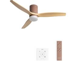 CREATE - Stille 40W plafondventilator met technische ABS bladen in verschillende maten - M - Met licht - Controller voor wandmontage - WIND CALM — afbeelding 1