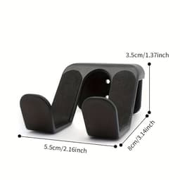 Wandgemonteerde standaard voor gamecontrollers en koptelefoons, boren niet nodig, displayrek van ABS-kunststof, geschikt voor het opbergen van videogame-accessoires en -onderdelen, praktische haken (zwart). — thumbnail 5