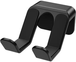 Wandgemonteerde standaard voor gamecontrollers en koptelefoons, boren niet nodig, displayrek van ABS-kunststof, geschikt voor het opbergen van videogame-accessoires en -onderdelen, praktische haken (zwart). — thumbnail 1