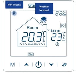 Programmeertbare Wi-Fi thermostaat SN-20, 16A, 230 V, Zwart — thumbnail 2