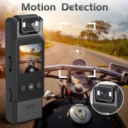 Deze draagbare mini-bewakingscamera met hoge resolutie (1080p) beschikt over een 180° draaibare lens, een batterijduur van 6 uur en bewegingsdetectie, waardoor hij geschikt is voor sporten, fietsen, reizen en andere situaties. — thumbnail 4